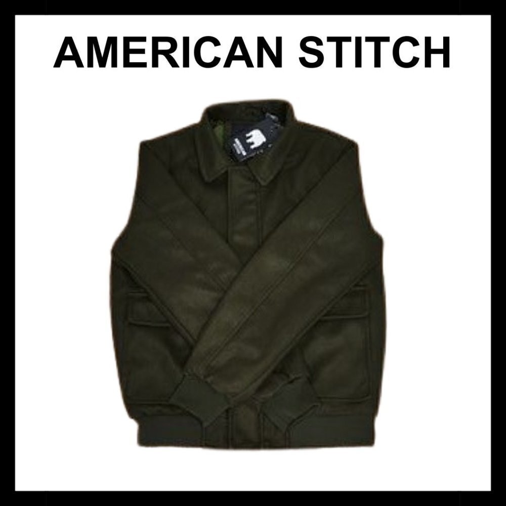NWT AMERICAN STITCH Men's green bomber coat